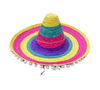 Cazqgoy Chapeau mexicain sombrero chapeau paille sombrero fête chapeau (couleur )
