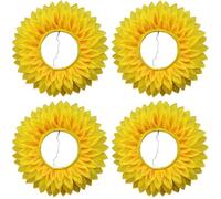Cazqgoy Coiffe de tournesol - Bandeau à fleurs - Chapeau de fleur - Costume de danse - Capuche de tournesol (4)