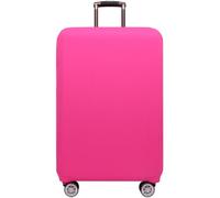 Cazqgoy Housse de protection élastique pour valise de voyage, housse de protection lavable pour valises avec fermeture éclair, Rose, s