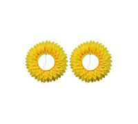 Cazqgoy Lot de 2 couvre-chefs de tournesol - Chapeau de fleur - Costume de danse - Capuche de tournesol