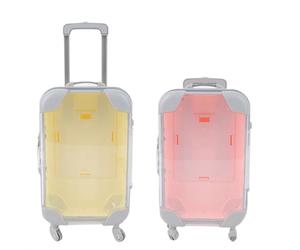 Cazqgoy Lot de 2 organiseurs pour faux yeux, mini valise, organisateur de rangement pour les yeux, porte-eyelash, boîtes empty eyelash, Couleur, 9.5 x 17 x 5 cm, Doll Case