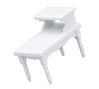 CAZSTYK 1/12 Dollhouses Accessoire Table basse en bois miniature à deux niveaux pour une scène réaliste de maison de poupée en bois