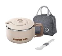 CAZSTYK 1. Boîte à lunch en acier inoxydable de 1200 ml pour micro-ondes, design anti-fuite et pliable pour transporter des bentos de grande capacité