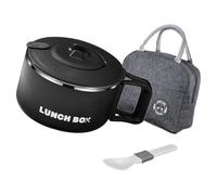 CAZSTYK 1. Boîte à lunch en acier inoxydable de 1200 ml pour micro-ondes, design anti-fuite et pliable pour transporter des bentos de grande capacité