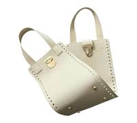 CAZSTYK 1 ensemble de poignée inférieure de sac en cuir avec poignée inférieure pour sacs à main, portefeuille, sacs à main, sacs à main, kit de réparation de sacs à main, beige