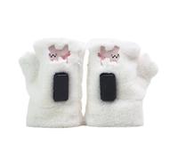 CAZSTYK 1 paire de gants chauffants rechargeables pour femme, gants d'activités de plein air pour escalade en plein air, demi-doigt, ours