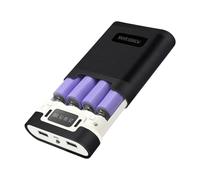 CAZSTYK 18650 Batterie rechargeable Banques Modulaires Ensemble de construction rapide Double ports Moniteur LED Texture ABS pour support de batterie