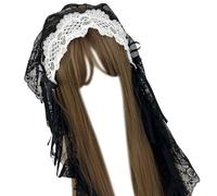 CAZSTYK Accessoire de cheveux élégant avec détails en dentelle noire, couvre-chef tendance pour femme et bandeau en dentelle noire