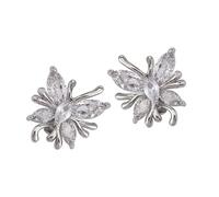 CAZSTYK Accessoire d'écouteurs papillon en zircone scintillante - Installation rapide - Fermoir en métal anti-corrosion pour plusieurs appareils - Papillon en zircone