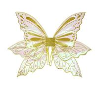 CAZSTYK Accessoires de costume de fée 1/4 - Guirlande florale - Ange - Bâton d'elfes - Baguette magique - Accessoires photo - Ailes de papillon - Ange