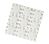 CAZSTYK Accessoires pratiques et élégants pour maison de poupée, panneaux muraux de plafond en plastique avec motifs architecturaux européens détaillés, 13 x 13 cm, panneaux muraux miniatures