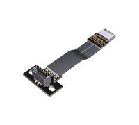 CAZSTYK Adaptateur interne USB 3.2 20 broches Gen 2 type E mâle vers femelle - Extension du panneau avant - Câble plat avec trou de vis type E mâle vers femelle