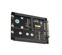 CAZSTYK Adaptateur MSATA vers SATA3.0 6 Gbps 6,3 cm avec base en métal pour le refroidissement et la stabilité