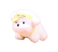 CAZSTYK Adorable porte-clés en forme de poupée chiot pour sacs à dos et couples comme cadeau pour sac à dos en forme d'animal, jaune