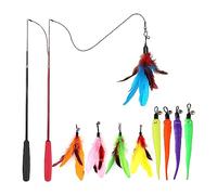CAZSTYK Assortiment de 13 recharges de baguette teaser pour remplacer les vers - Jouet de pêche - Pendentif amusant