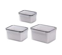 CAZSTYK Bac à fruits avec panier de, Three piece set ORDINARY COVER | Récipient de conservation des aliments pour réfrigérateur, fournitures de cuisine pratiques, de place, bac à