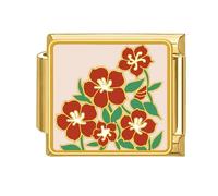 CAZSTYK Band Link Outil Sangle Lien Connecteur Fleur Thème Bande Attachement Acier Inoxydable Texture Fleur Block Charm, One Size, Comme décrit, Comme décrit.