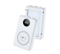 CAZSTYK Batterie rechargeable 18650 - Boîtier d'alimentation mobile - 10 W/22,5 W - Charge rapide - Lampe torche LED intégrée - Couvercle d'alimentation