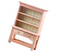 CAZSTYK Bibliothèque Miniature en Bois 1/12, étagère de Rangement | Meubles non peints pour accessoires de salon de chambre à coucher, développement de l ' imagination des,
