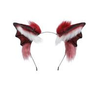 CAZSTYK Bloodsucker Bandeau doux et confortable avec oreilles de chauve-souris réalistes pour Halloween, fête d'anniversaire, fait à la main