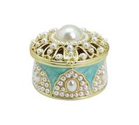 CAZSTYK Boîte à bijoux élégante sur le thème des perles - Organisateur de bijoux vintage - Convient pour la décoration de la maison et un usage quotidien - Boîte de rangement pour boucles d'oreilles