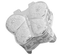 CAZSTYK Boîte à bijoux en forme de papillon pour boucles d'oreilles, colliers, rangement sécurisé et pratique de voyage, boîte à bijoux vintage