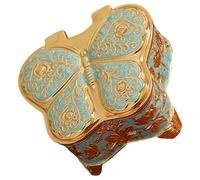 CAZSTYK Boîte à bijoux en forme de papillon pour boucles d'oreilles, colliers, rangement sécurisé et pratique de voyage, boîte à bijoux vintage