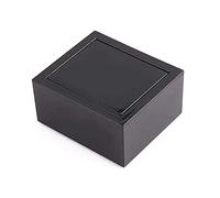 CAZSTYK Boîte à boutons de manchette rotative avec couvercle noir pour emballage créatif, cadeau, présentoir à bijoux portable pour homme, boîte cadeau vide pour femme, mère, fille