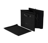 CAZSTYK Boîte de rangement compacte pour 120 disques - Base renforcée - Tissu résistant à l'eau - Poignée ergonomique pour utilisation en studio à domicile - Organisateurs de disques en tissu Oxford
