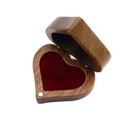 CAZSTYK Boîte en bois fabriquée à la main pour ranger des bagues de cérémonie fonctionnelles pour présentation de bijoux