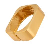 CAZSTYK Bracelet géométrique carré en alliage doré ou argenté - Confortable - Large manchette - Bijoux pour les créateurs de tendances - Bracelets épais en or ou argent pour femme, One Size, Comme