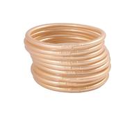 CAZSTYK Bracelets en silicone avec tube en silicone - Rempli de feuille d'or - Convient pour un anniversaire, la fête des mères, une fête de mariage - Bracelets tubulaires en silicone, One Size, Comme