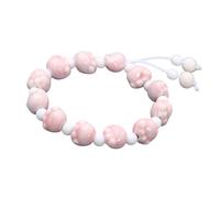 CAZSTYK Breloque élégante en forme de patte de chat pour femmes, étudiants, perles en céramique, bracelet élastique confortable, accessoire de mode, chaîne de main étudiante amie, One Size, Comme