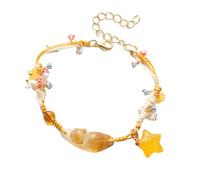 CAZSTYK Breloque étoile en résine avec motifs floraux et chats pour elle au quotidien, One Size, Comme décrit