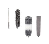 CAZSTYK Brosse de plafond professionnelle avec tige télescopique - Poignée ergonomique - Brosse de nettoyage en microfibre pour plafond et coin - Brosse extensible