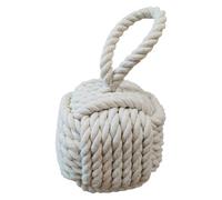 CAZSTYK Butée de porte décorative lestée en coton et lin avec poignée pour une décoration de protection silencieuse et coulissante