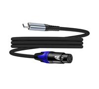 CAZSTYK Câble audio de type C vers femelle avec tressage en nylon renforcé et transmission sans bruit pour équipement de studio de type C vers câble adaptateur de qualité studio audio professionnel