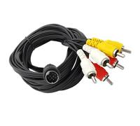 CAZSTYK Câble AV DIN 9 broches mâle vers 6RCA femelle 1,8 m pour projecteurs, lecteurs de déni d'alimentation