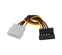 CAZSTYK Câble d'alimentation 4 broches femelle vers 15 broches mâle pour ordinateur PC Câble d'alimentation pour disque dur