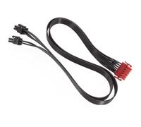 CAZSTYK Câble d'alimentation GPU plat noir 600 W 12 broches 8 broches 30 cm