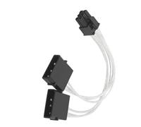 CAZSTYK Câble d'alimentation industriel double 4 broches vers 6 broches GPU pour mise à niveau de bureau Accessoires Câble d'extension GPU robuste