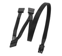 CAZSTYK Câble d'alimentation modulaire professionnel en PVC 6 broches vers 3 SATA 80 cm de long pour ordinateur et bureau