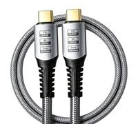 CAZSTYK Câble de charge 240 W de type C 40 Gbit/s de transfert de données et vidéo 8K60 Hz pour ordinateurs, téléphones, divers gadgets, câble de charge USB C en coton tissé