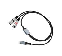 CAZSTYK Câble de sortie XLRS à partir d'un câble USB de type C avec résolution sonore de 32 bits pour haut-parleurs alimentés et systèmes de scène de type C vers câble son double XLR