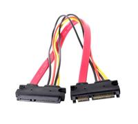 CAZSTYK Câble d'extension d'alimentation 7 + 15 broches mâle vers femelle pour carte SSD