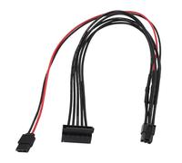 CAZSTYK Câble d'extension d'alimentation SATA flexible 15 broches vers 6 broches prenant en charge un disque dur supplémentaire et un lecteur optique pour boîtier d'alimentation HDD