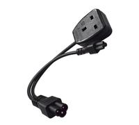 CAZSTYK Câble répartiteur d'alimentation IEC320 de 30 cm de long avec 6 connecteurs C5 et convertisseur de prise britannique