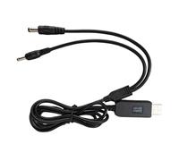 CAZSTYK Câble USB vers DC 12 V avec port CC 5,5 x 2,1 mm CC 3,5 x 1,35 mm pour une charge efficace de divers appareils électroniques, haut-parleurs, routeurs, haut-parleurs