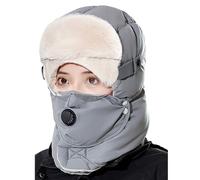 CAZSTYK Cache-oreilles d'hiver chaud avec couvre-visage et lunettes coupe-vent pour le patinage, le ski, les activités de plein air en hiver pour le snowboard par temps froid