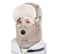 CAZSTYK Cache-oreilles d'hiver chaud avec couvre-visage et lunettes coupe-vent pour le patinage, le ski, les activités de plein air en hiver pour le snowboard par temps froid